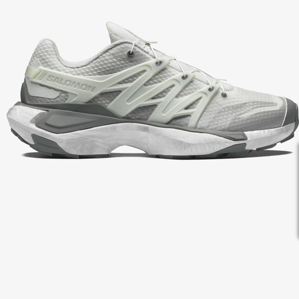 Salomon Light Gray and White Athletic Shoes